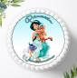Preview: Prinzessin Jasmine mit Wunschname, Tortenaufleger Ø 20cm, 0304z